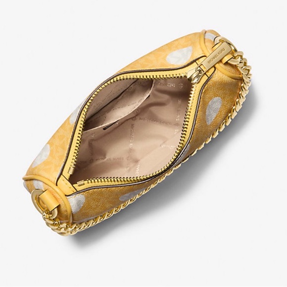 Michael Kors Yellow and White Polka Dot Crossbody Bag - Picture 2 of 9